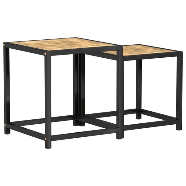 vidaXL sideborde 2 stk. MDF sort og gul