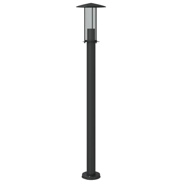 vidaXL udendørs standerlampe 100 cm rustfrit stål sort