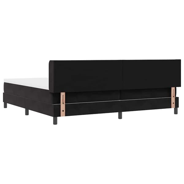 vidaXL Box spring seng med madras Sort 200 x 200 cm Polyester
