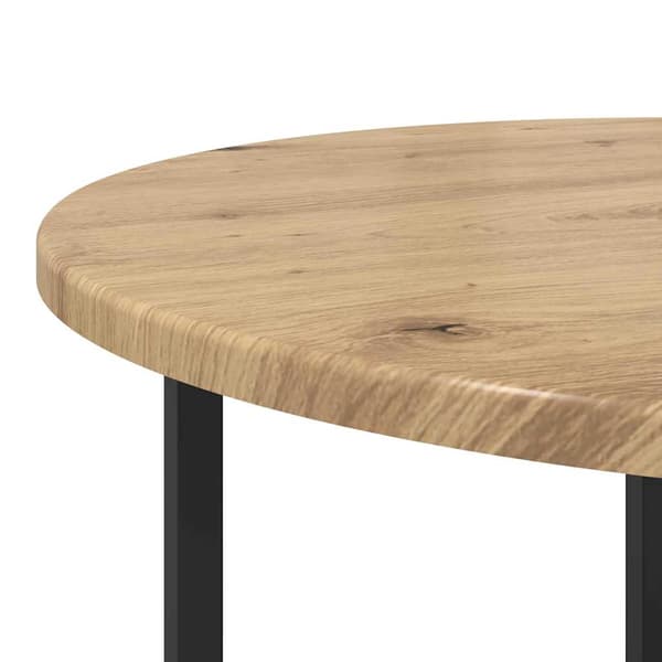 vidaXL Sidebordssæt 2 pcs Artisan egetræ og sort
