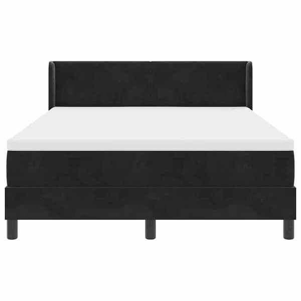 vidaXL Box spring seng med madras Sort 200 x 140 cm Polyester
