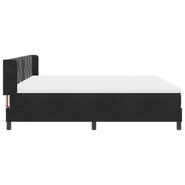 vidaXL Box spring seng med madras Sort 200 x 200 cm Polyester