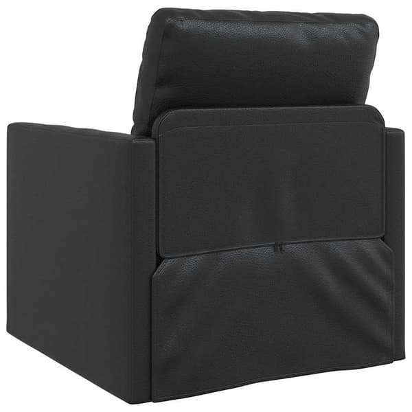 vidaXL Sovesofa 60cm Sort Kunstlæder