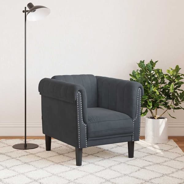 vidaXL sofastol velour mørkegrå