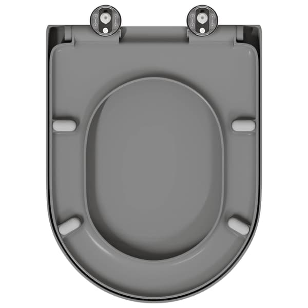 vidaXL WC-istuin Harmaa 49 x 36 x 4 cm Duroplast