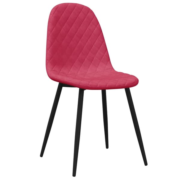 vidaXL spisebordsstole 6 stk. velour vinrød