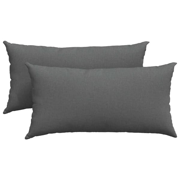 vidaXL Sofapuder 2 pcs Mørkegrå 80 x 40 cm Stof