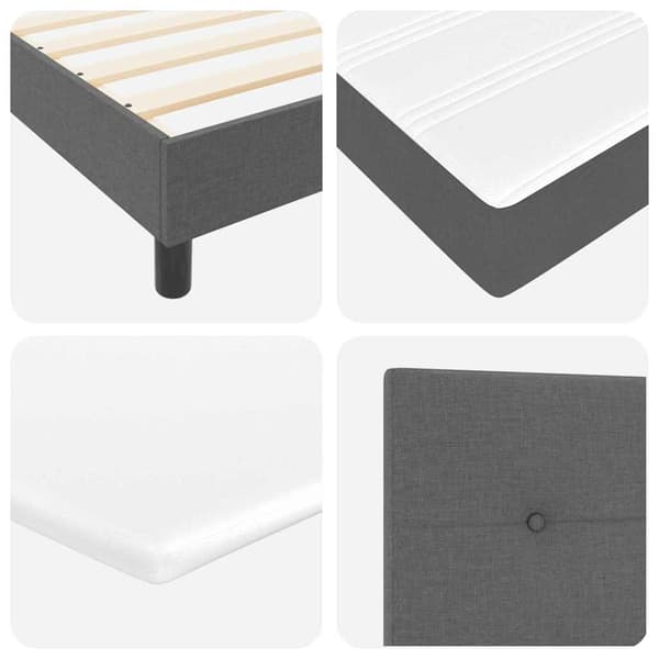 vidaXL Box spring seng med madras Mørkegrå 200 x 140 cm Polyester