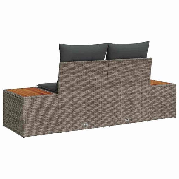 vidaXL Havemøbelsofa Grå 184 x 62 x 85cm polyrattan