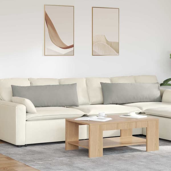 vidaXL Sofapuder 2 pcs Lysegrå 120 x 40 cm Stof
