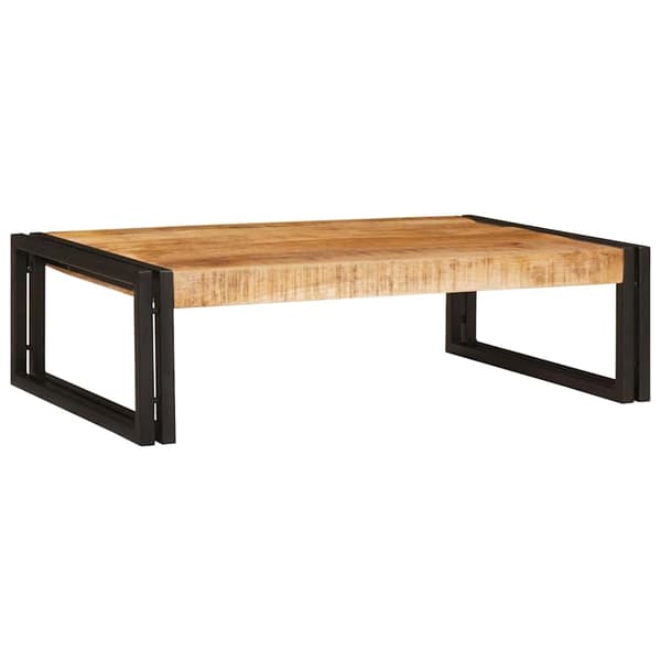 vidaXL Badeværelseshylde Brun 80 x 50 x 23 cm Solid Ru raw mango træ