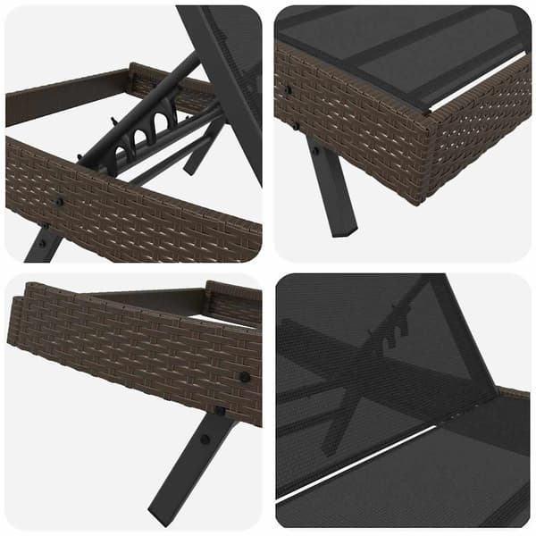 vidaXL Solstol 2 pcs Sort og Brunt polyrattan