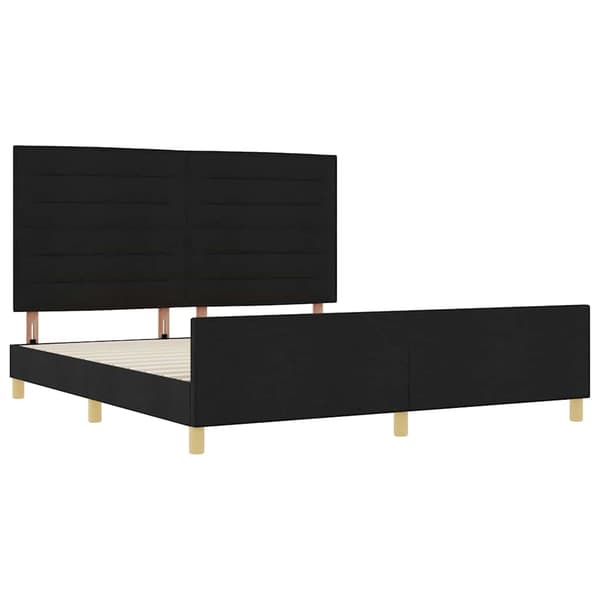 vidaXL Seng Sort 180x200 cm Stof