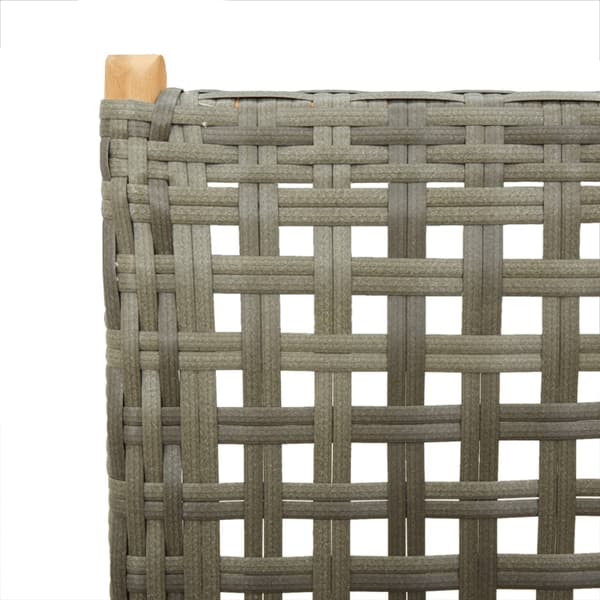 vidaXL havestole 8 stk. med lænefunktion polyrattan grå