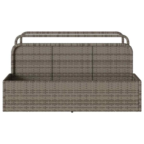 vidaXL float opbevaring ved poolen 110x100x57 cm polyrattan grå