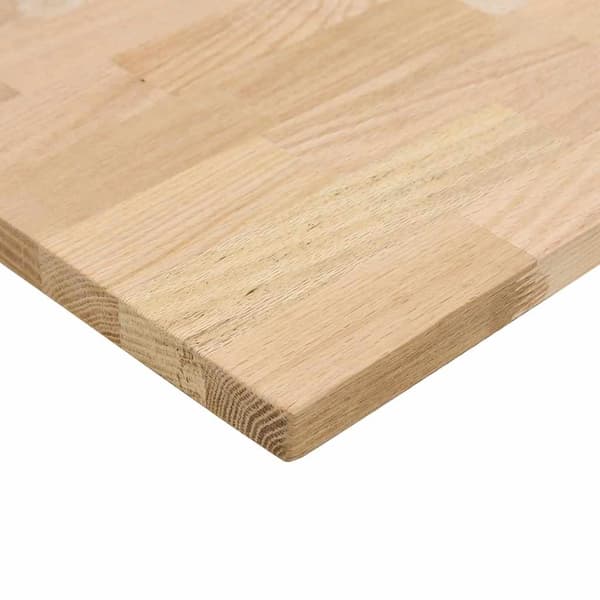 vidaXL bordplade ubehandlet 140x50x2,5 cm massivt egetræ rektangulær