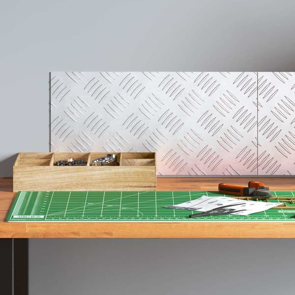 vidaXL Trappe Tread Rektangulær 2 pcs Sølv 40 x 20 cm Aluminium