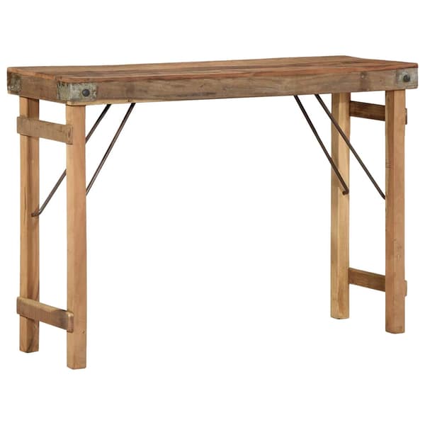 vidaXL Endebord Brun 110 x 35 x 76 cm Solid genbrugs træ