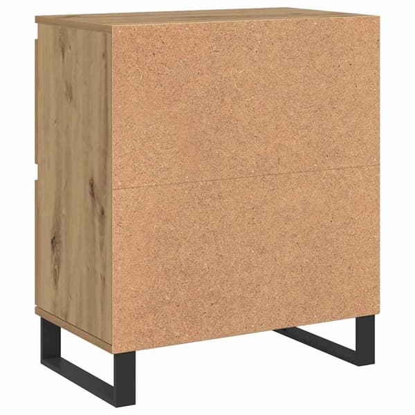 vidaXL Sideboard Artisan Egetræ 60 x 35 x 70 cm