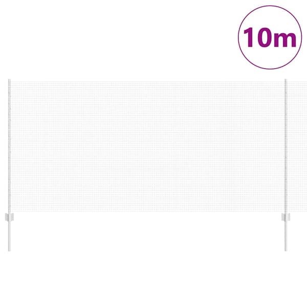 vidaXL Hegn med post Sølv 1,2 x 10 m Stål