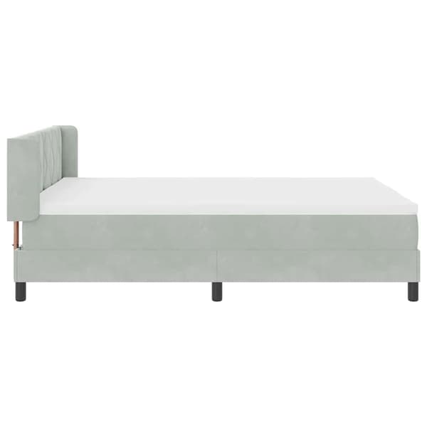vidaXL Box spring seng med madras Lysegrå 190 x 140 cm Polyester
