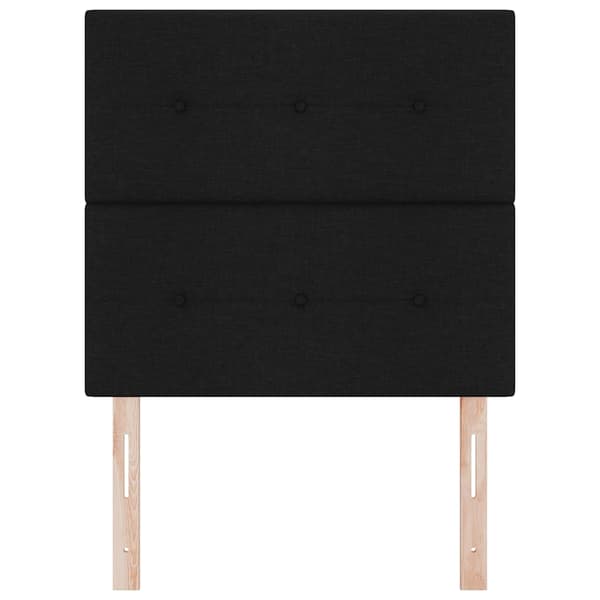 vidaXL LED-sengegavl Sort 90 cm Stof
