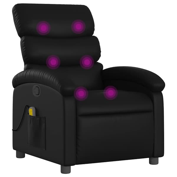 vidaXL massagestol kunstlæder sort