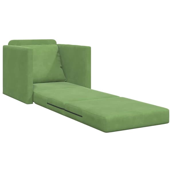 vidaXL Sovesofa 60cm Lys grøn Fløjl