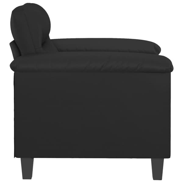 vidaXL lænestol 60 cm kunstlæder sort
