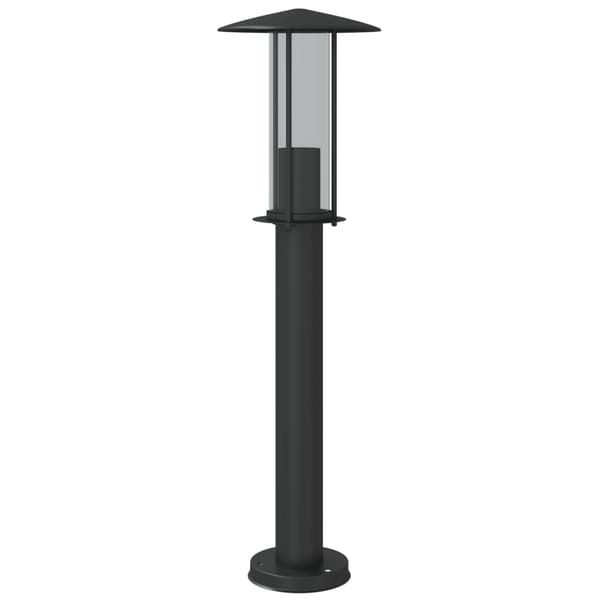 vidaXL udendørs standerlampe 60 cm rustfrit stål sort
