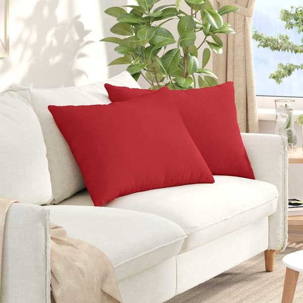 vidaXL Sofapuder 2 pcs Rød 70 x 50 cm Stof
