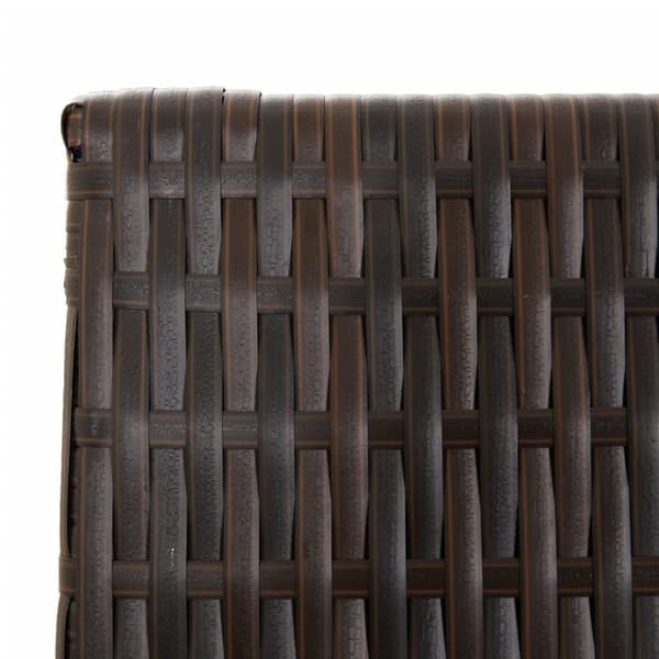 vidaXL rumdeler 6 paneler polyrattan brun