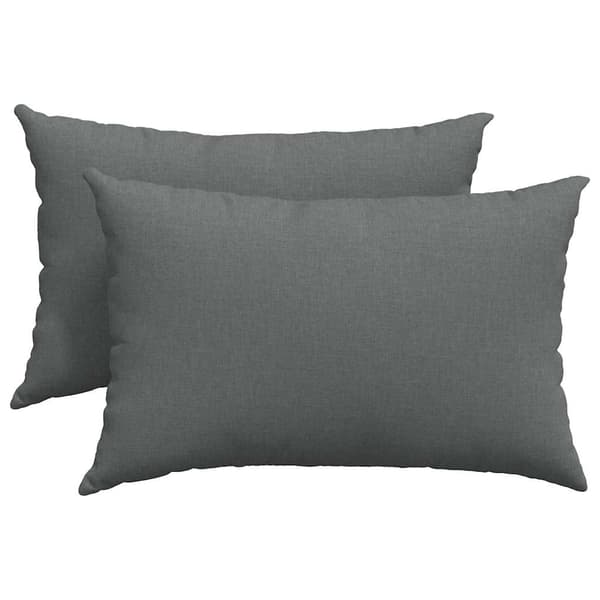 vidaXL Sofapuder 2 pcs Mørkegrå 60 x 40 cm Stof