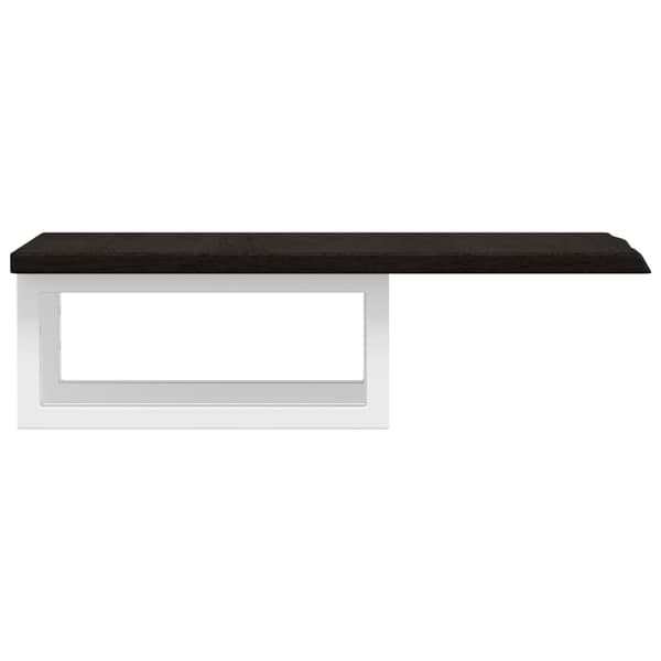 vidaXL badeværelseshylde stål og massivt egetræ