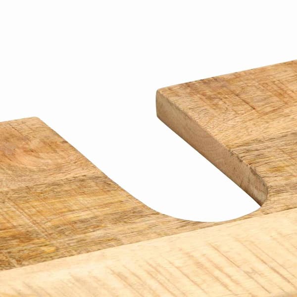 vidaXL Badeværelsesmøbel sæt med dør 2 pcs Brun Solid Ru raw mango træ
