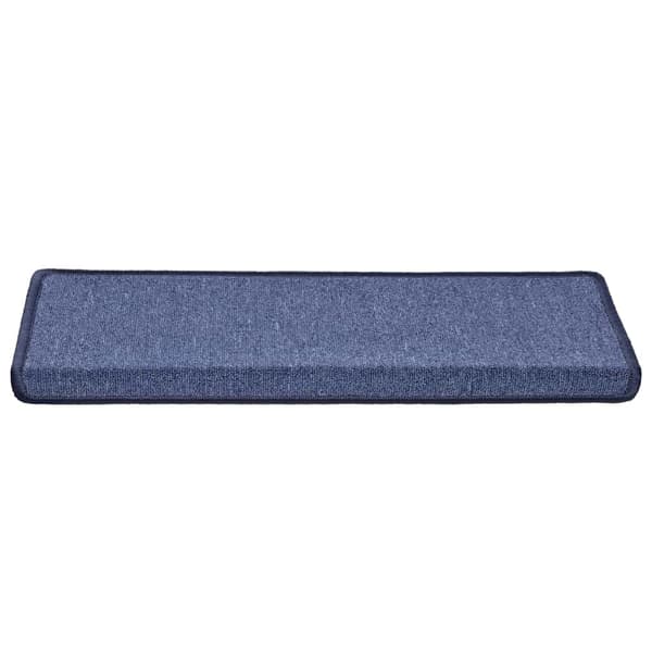vidaXL trappemåtter 30 stk. 65x21x4 cm blå rektangulær kant