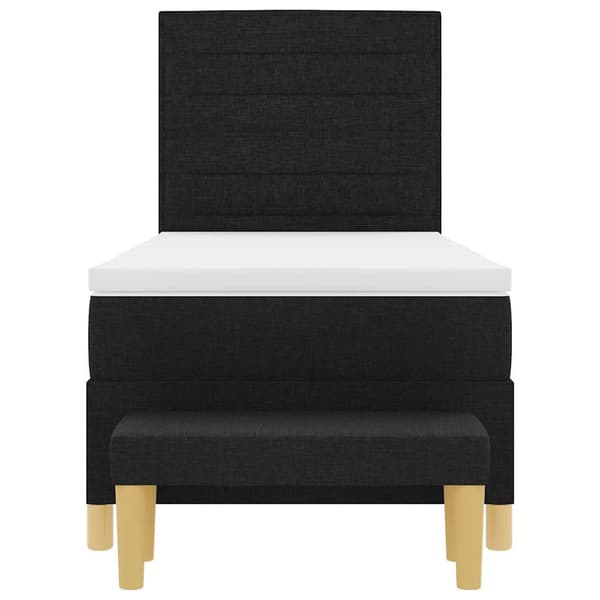 vidaXL Box spring seng med madras Sort 100 x 200 cm Stof