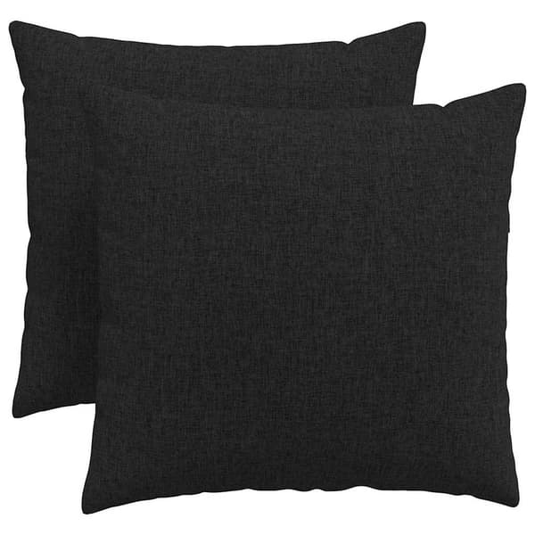 vidaXL Sofapuder 2 pcs Sort 50 x 50 cm Stof