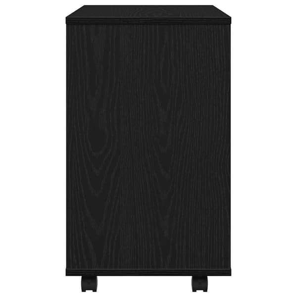 vidaXL sidebord sort egetræ 70x35x60 cm konstrueret træ
