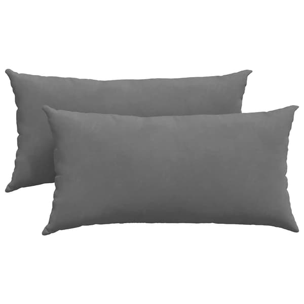 vidaXL Sofapuder 2 pcs Mørkegrå 80 x 40 cm Stof