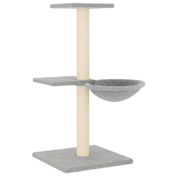 vidaXL kradsetræ med sisalstolper 72 cm lysegrå