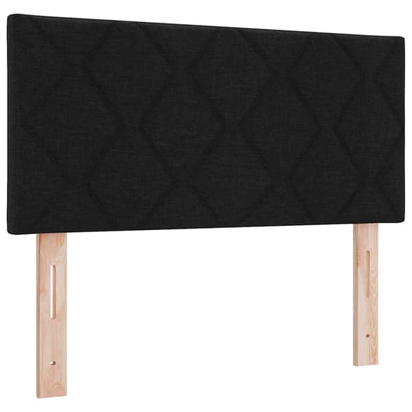 vidaXL Box spring seng med madras Sort 100 x 200 cm Stof