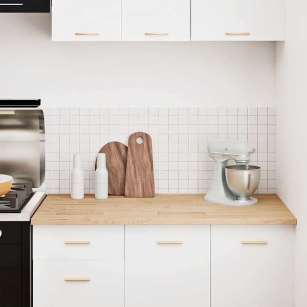 vidaXL køkkenbordplade 120x63,5x2,7 cm massivt egetræ rektangulær