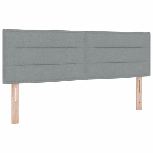 vidaXL Hovedgærde Lysegrå 160 cm Stof