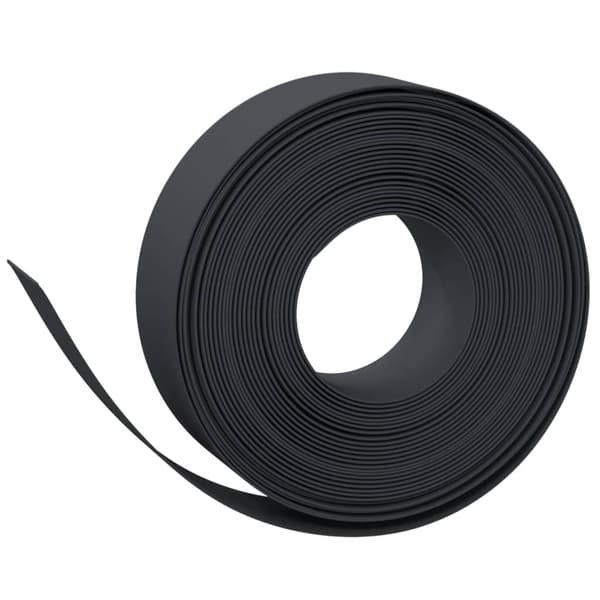 vidaXL græskanter 2 stk. 10 m 15 cm polyethylen sort