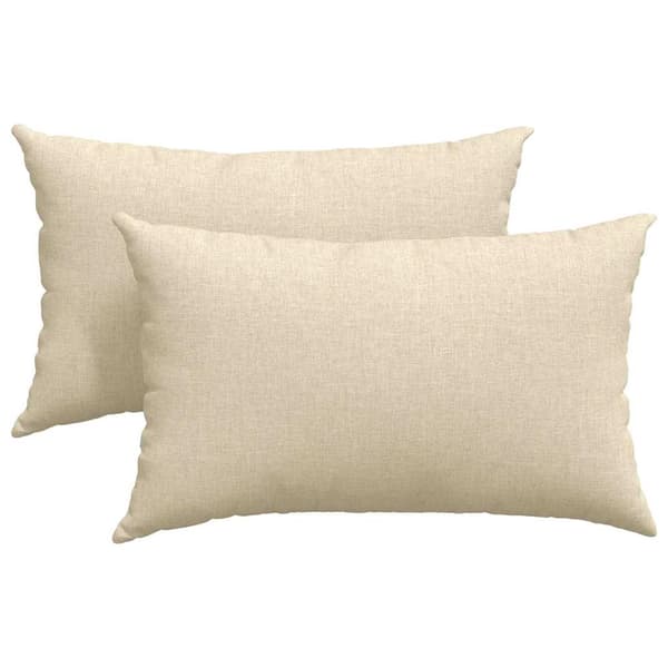 vidaXL Sofapuder 2 pcs Creme 50 x 30 cm Stof