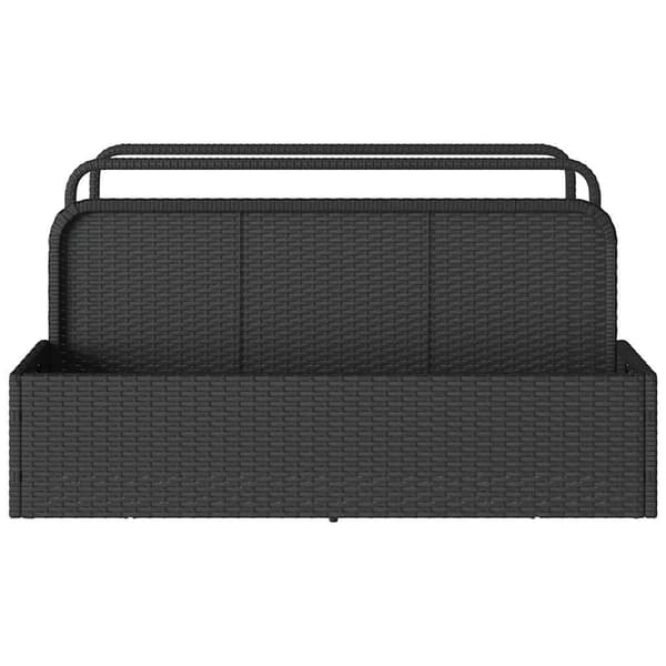 vidaXL float opbevaring ved poolen 110x100x57 cm polyrattan sort