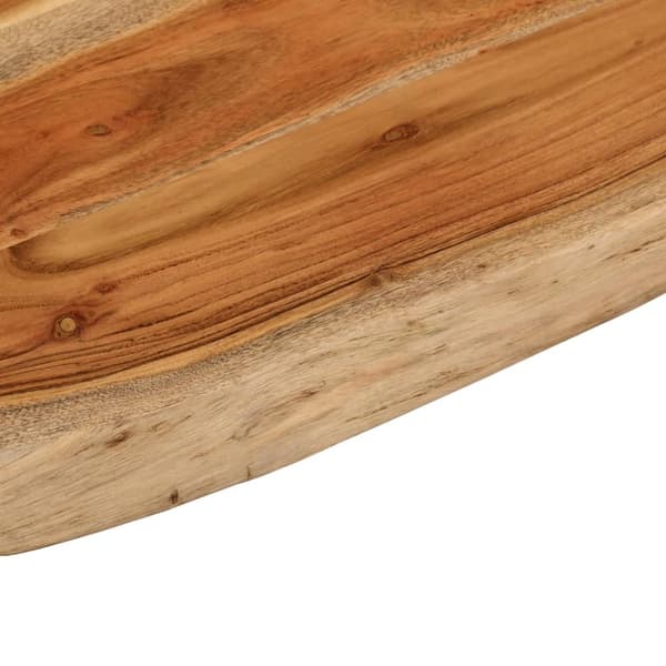 vidaXL bordplade til badeværelse 80x60x3,8 cm rektangulær akacietræ