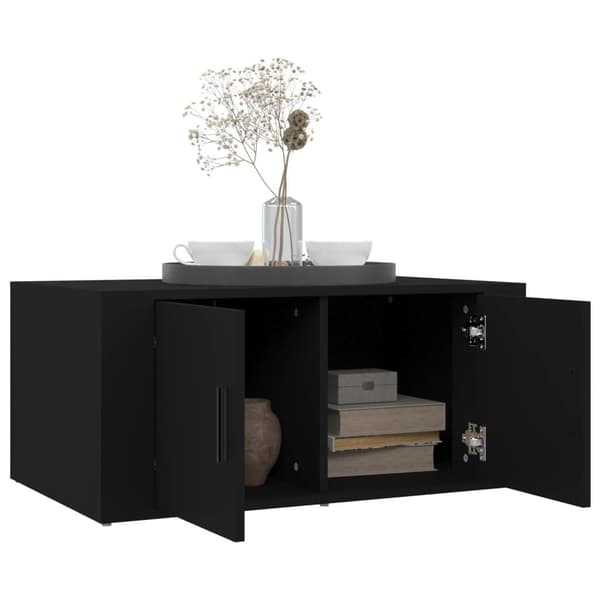 vidaXL sofabord 80x50x36 cm konstrueret træ sort