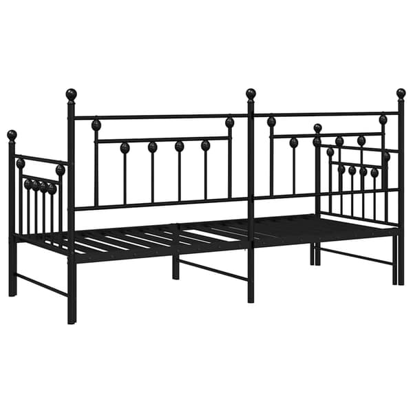 vidaXL Dagsengramme Sort 75 x 190 cm Stål